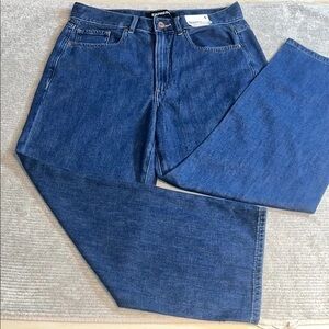 Express Blue cropped wide leg high rise size6.